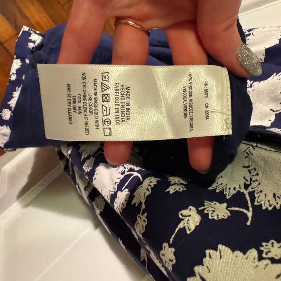 Maeve Anthropologie Blue and White Floral Tate Midi Sundress - Picture 4 of 9